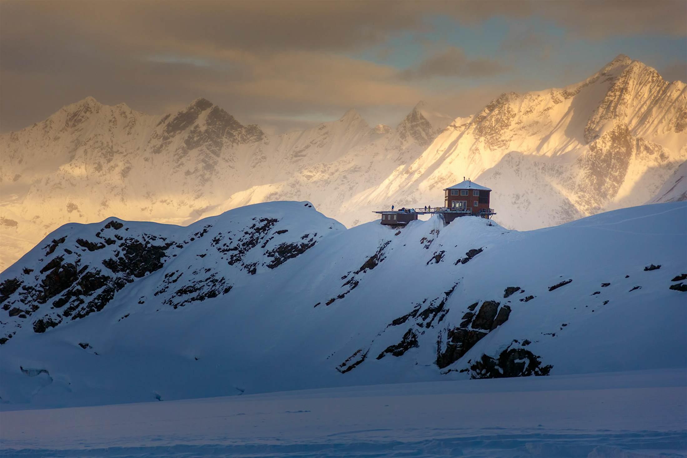 Travel News - 171109-5D9349 The chalet is built on an ancient nunatak on the Ruth Glacier.