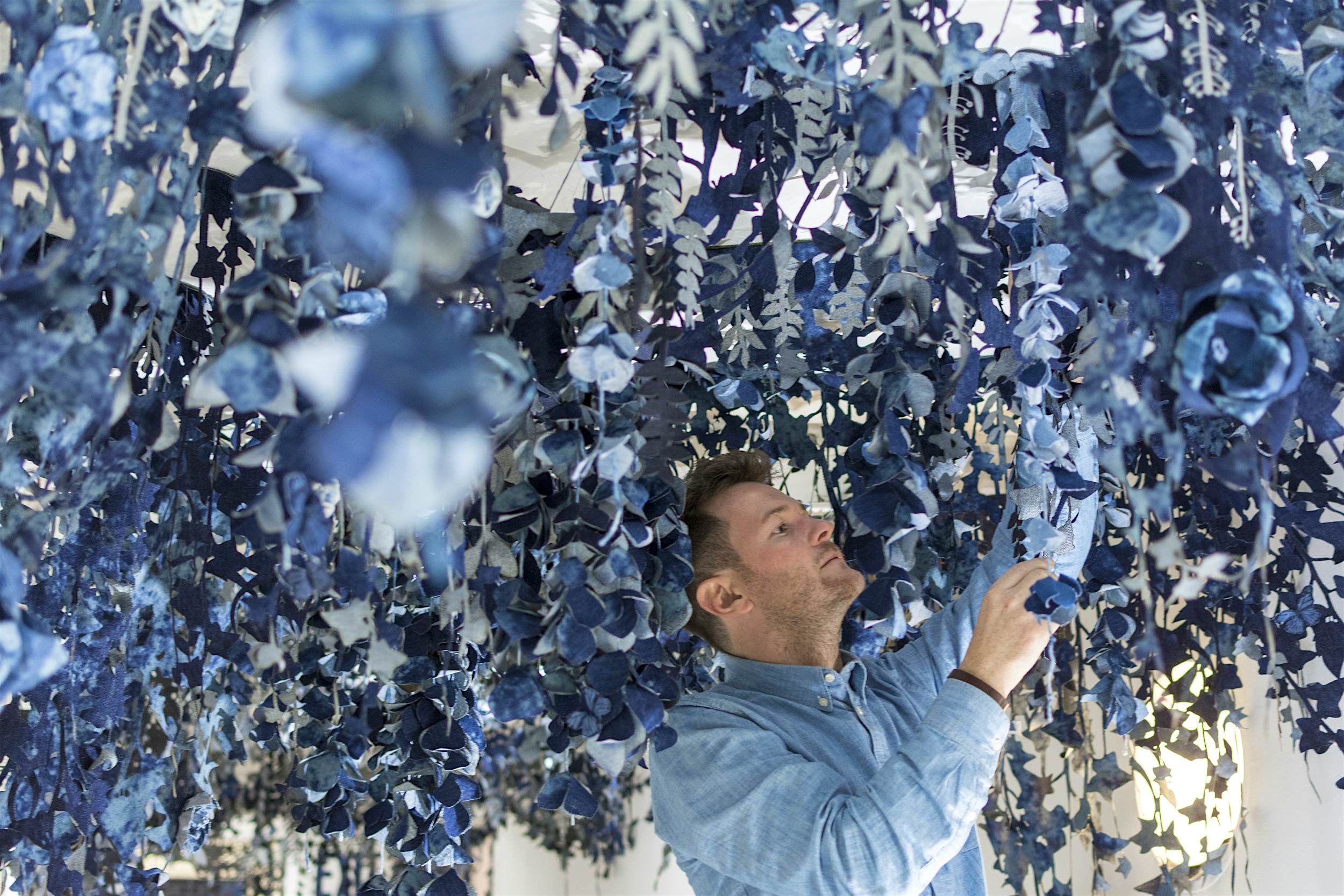 Visit A Secret Garden Made Entirely Out Of Denim In New York City