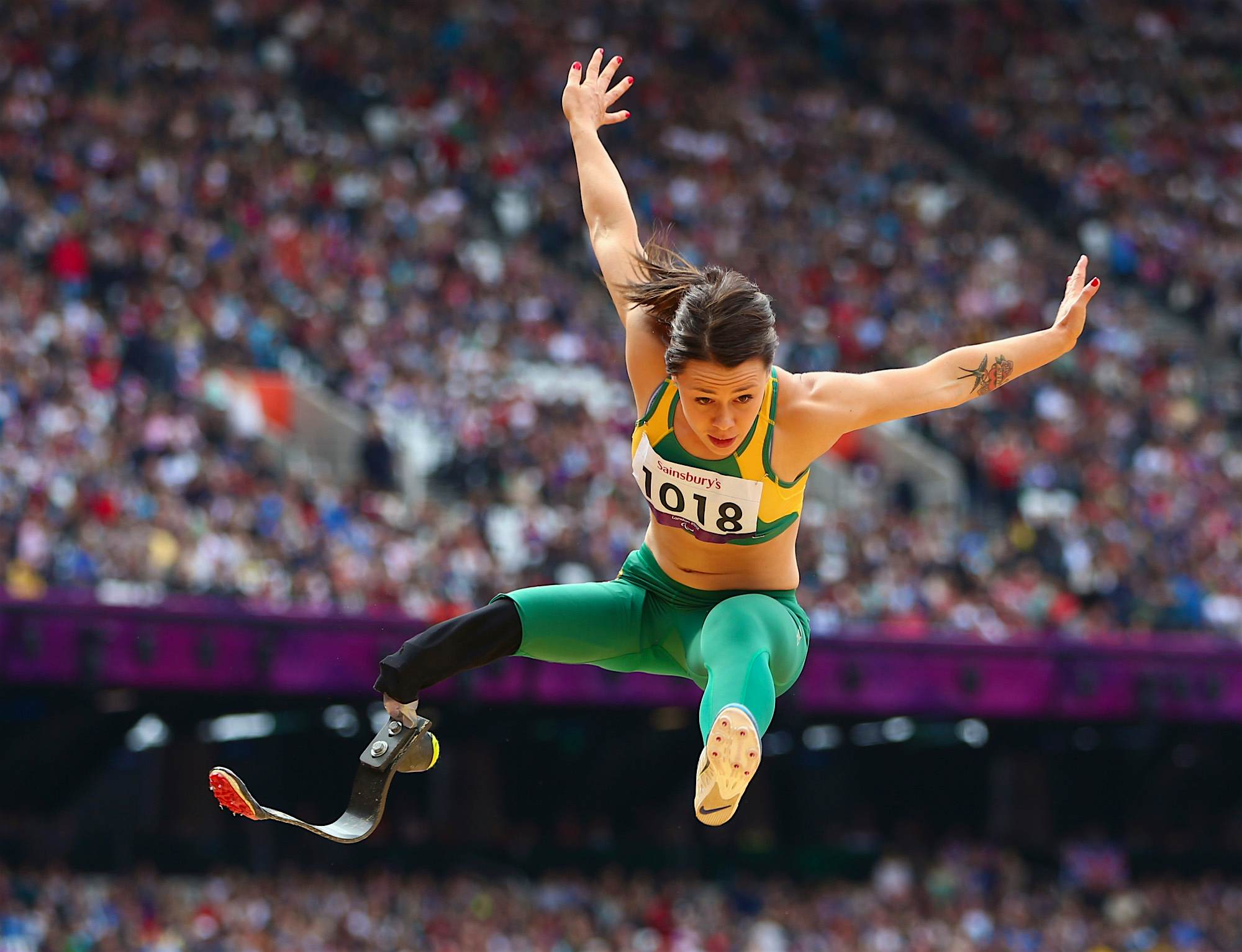 Travel News - Kelly Cartwright competing in the women's long jump final at the London Paralympics in 2012. Photo by Michael Steele Getty Images Kelly Cartwright at the 2012 Paralympic Games in London