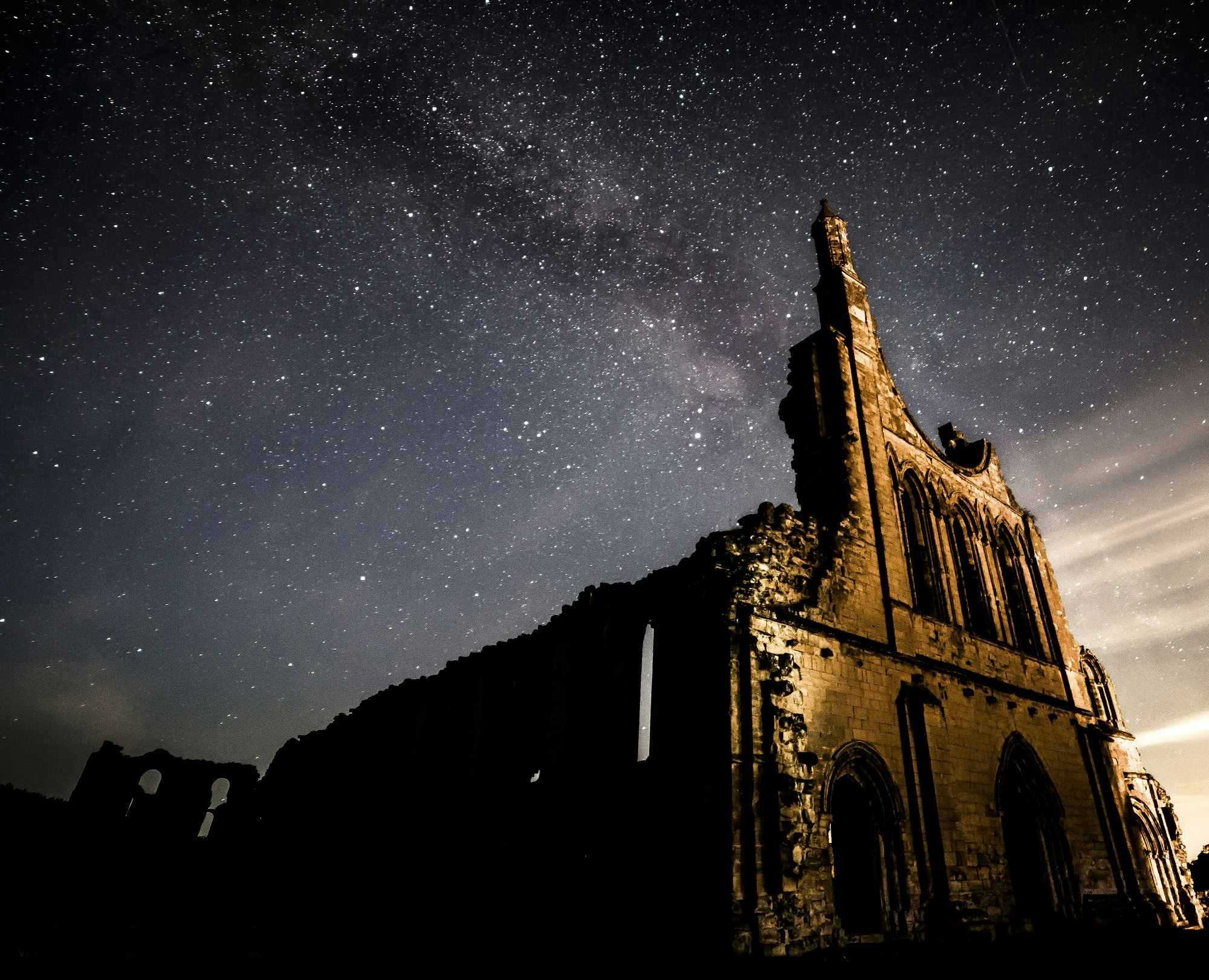 Travel News - Milky Way above Byland Abbey North York Moors cSteve Bell