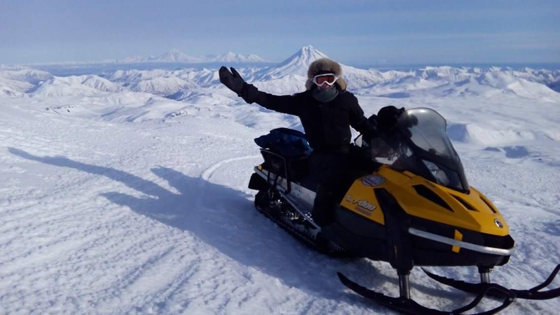 Snowmobiling in Kamchatka