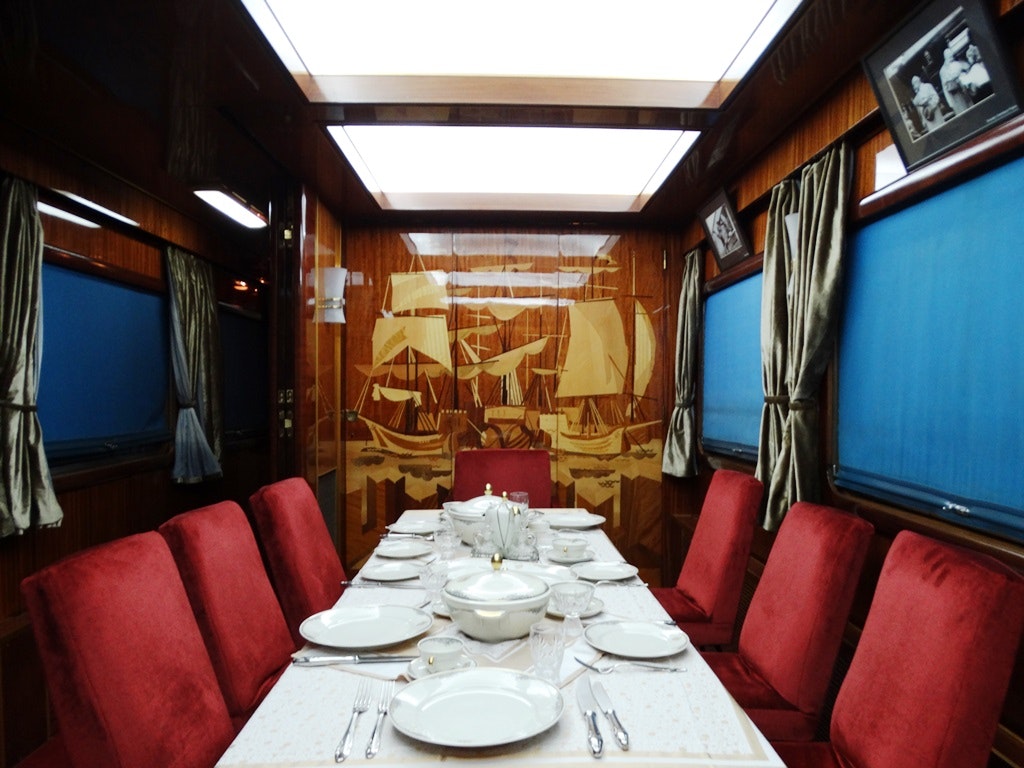 Travel News - The Blue Train interior, Salon with 8 seats, Belgrade, Serbia, 02