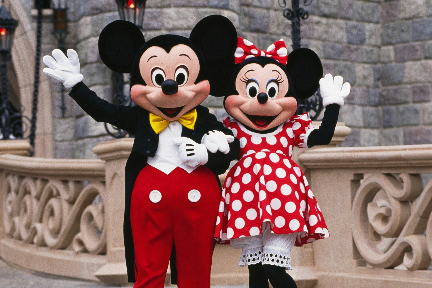 Mickey and Minnie characters at Disneyland