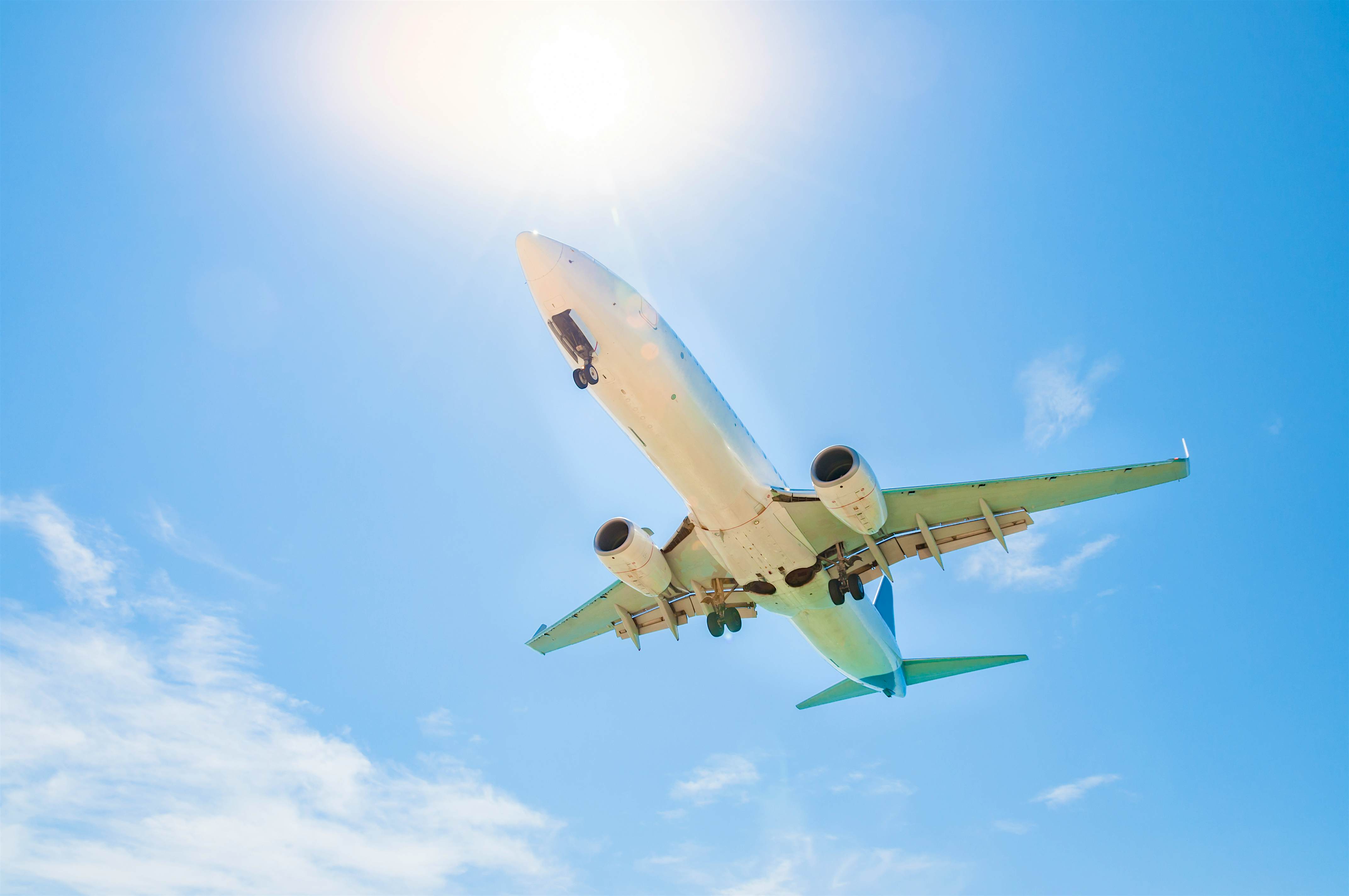 Travel News - Airplane is about to landing at the airport Travel News - Airplane is about to landing at the airport