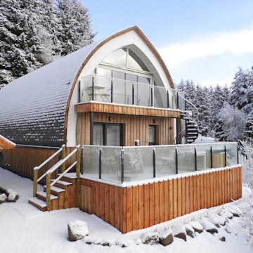 The Jill Strawbale House in Strontian, Scotland.