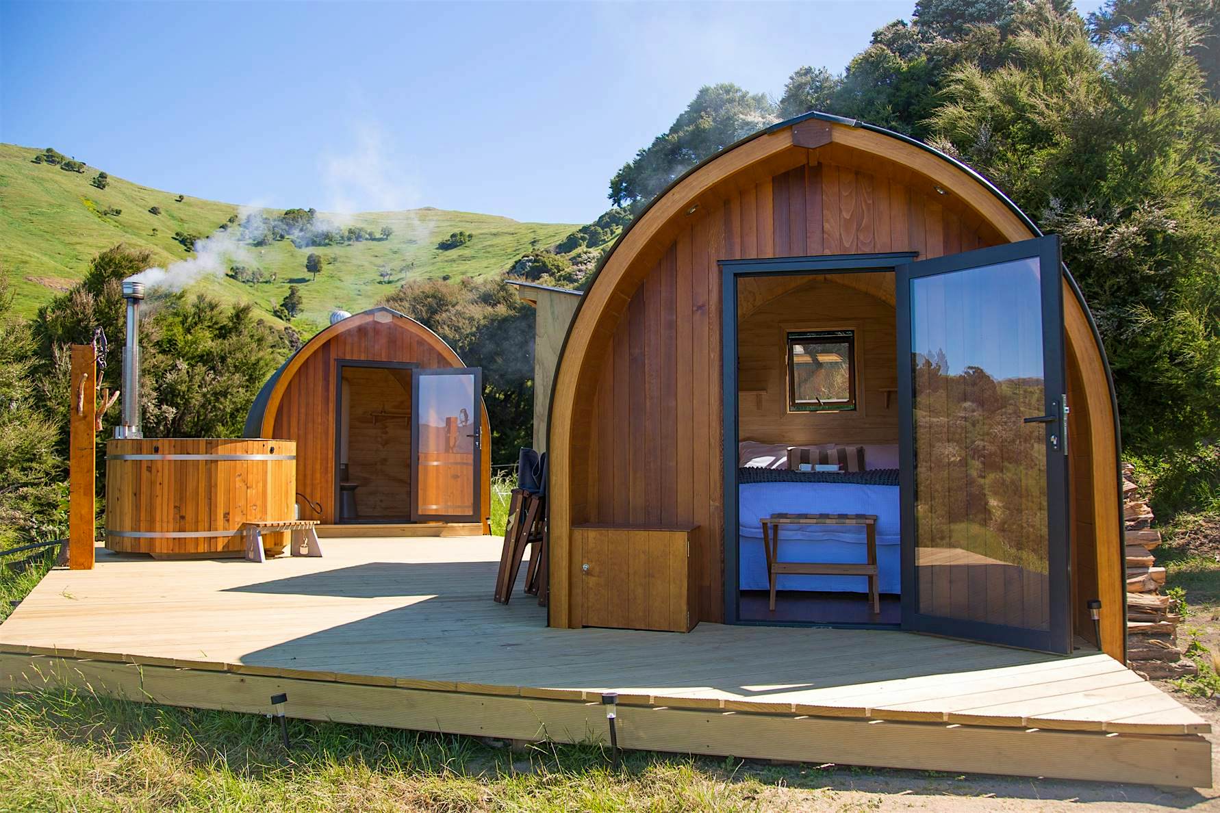 Travel News - image001 Tu Wepu Intrepid Pods have been hand crafted in New Zealand.