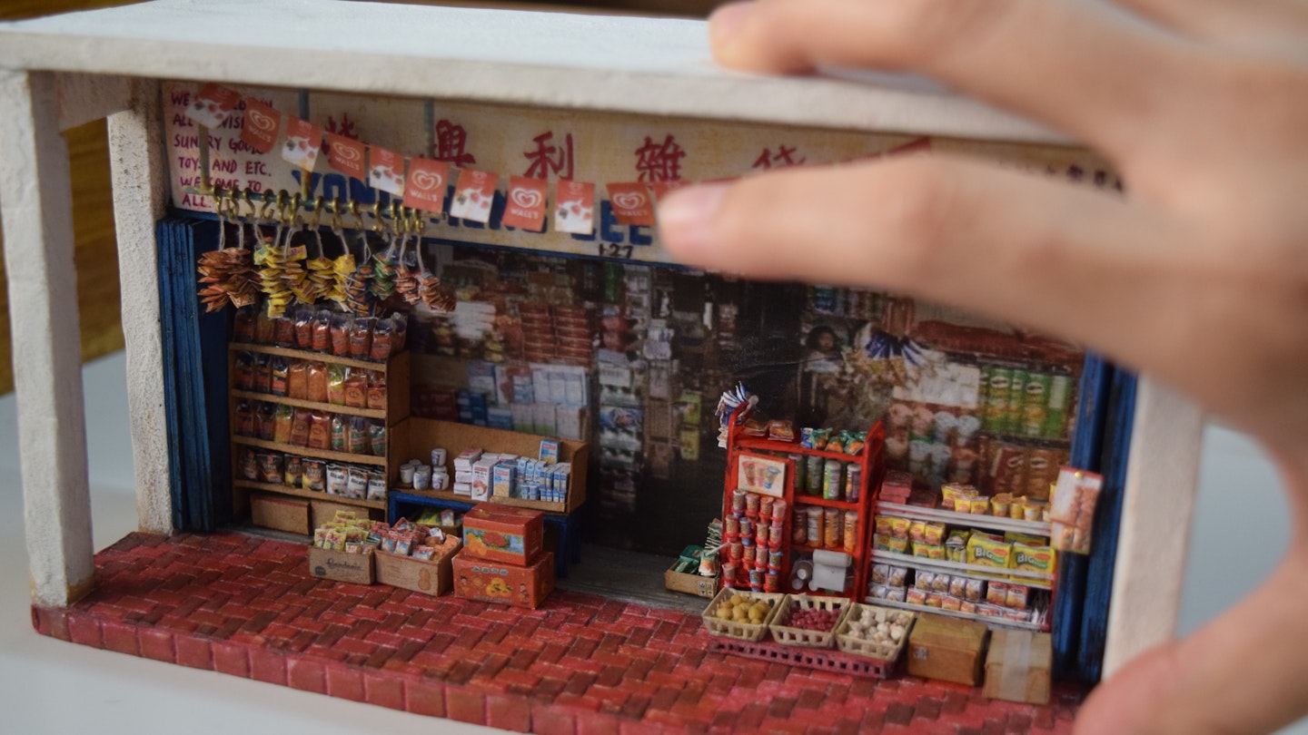 A miniature of a Malaysian provision shop.