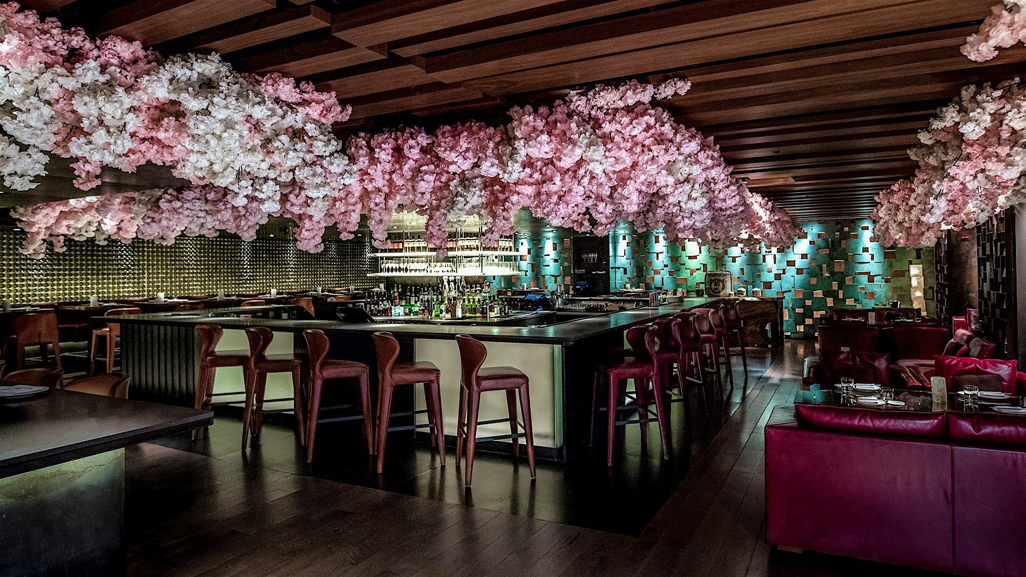 Travel News - ZumaNYC_Blossoms-4a Floral display at Zuma