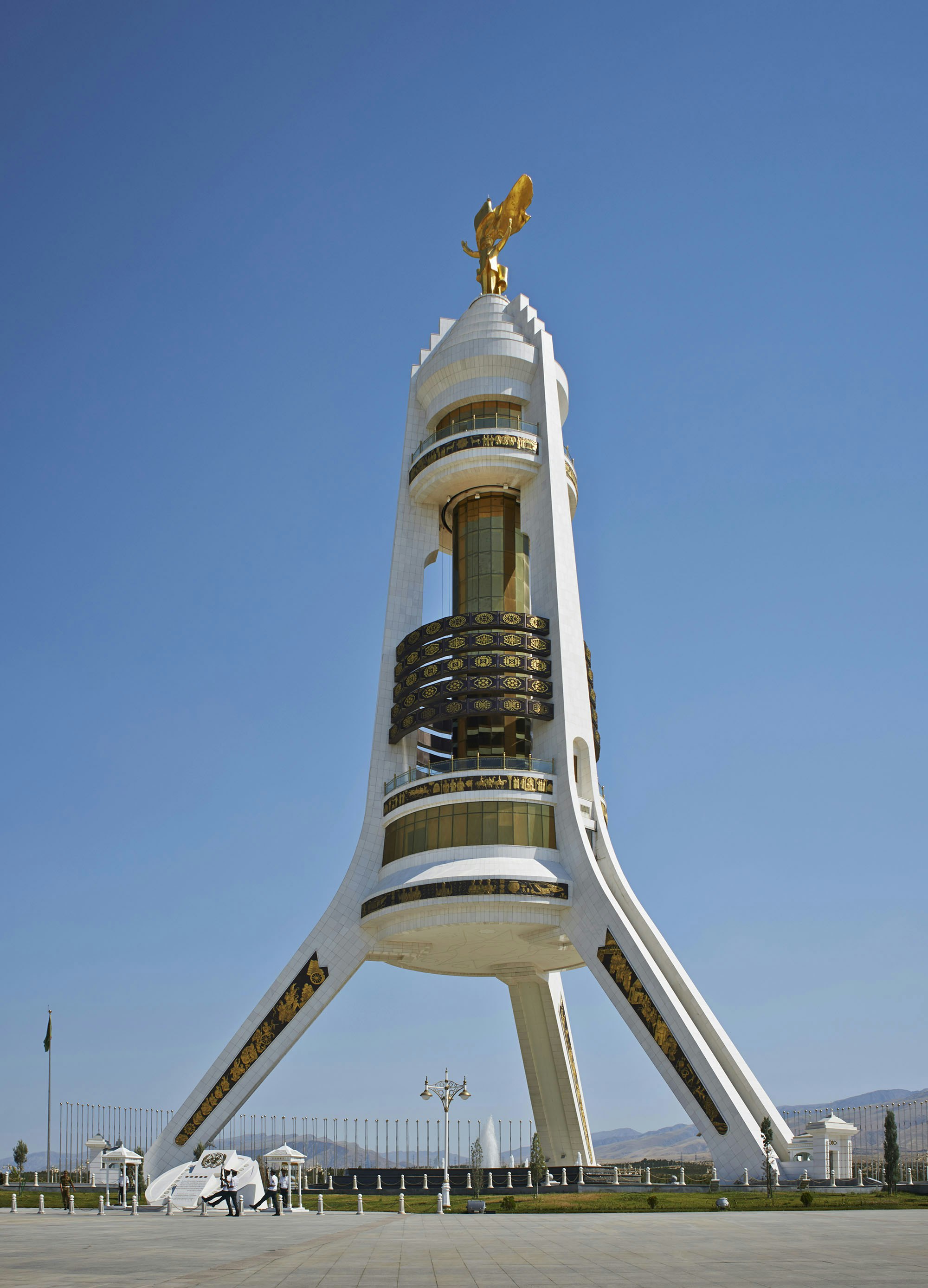 Monument of Neutrality in Ashgabat, Turkmenistan.