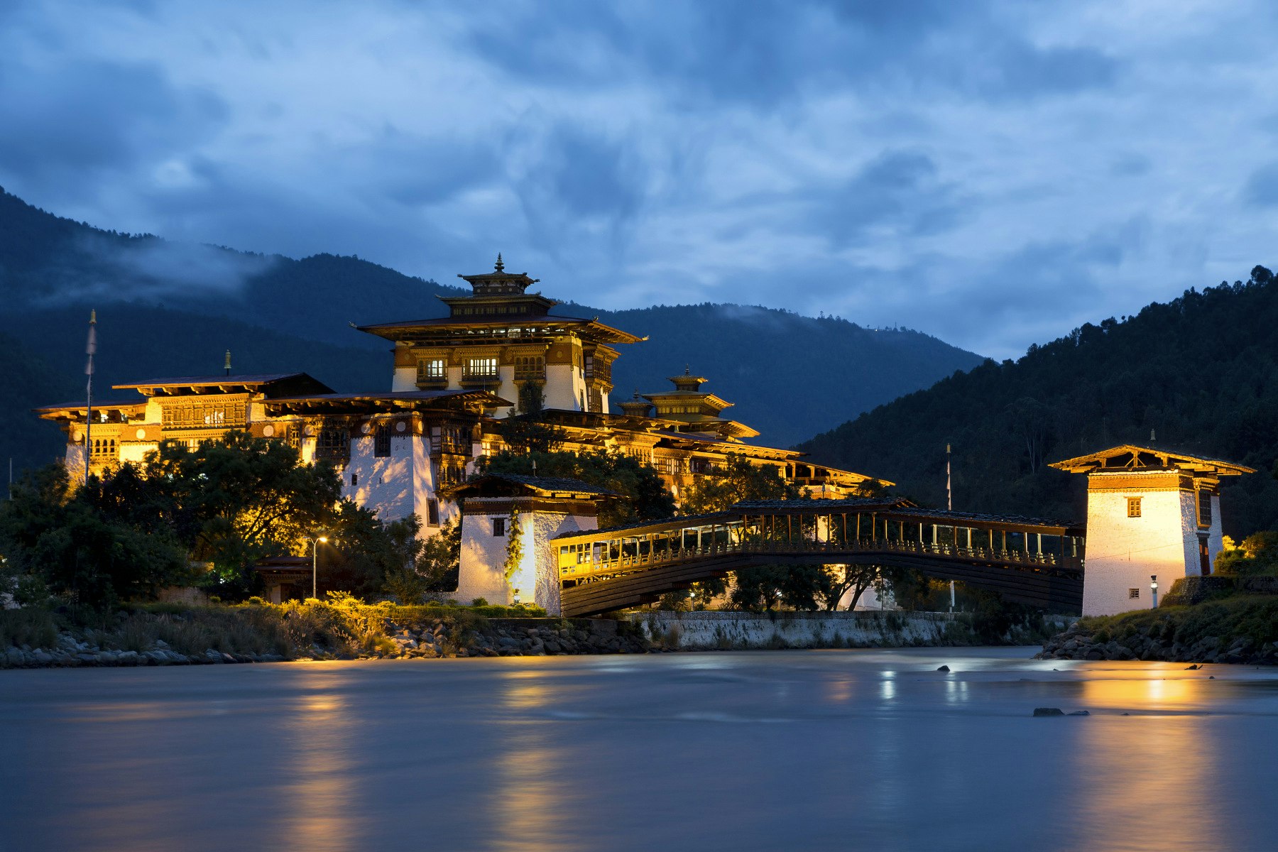 Travel News - Views of the Dzong in Phunaka, Bhutan