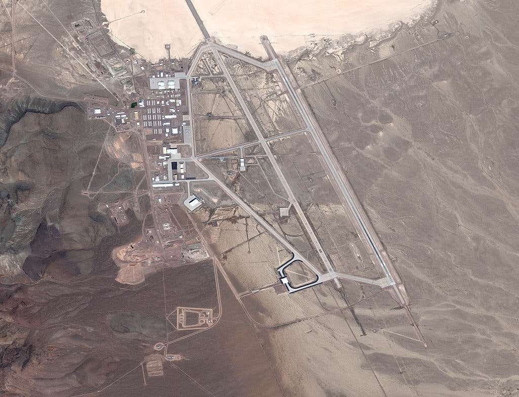 Travel News - JULY 20, 2016: DigitalGlobe satellite image Area 51.  The United States Air Force facility commonly known as Area 51 is a remote detachment of Edwards Air Force Base, within the Nevada Test and Training Range.