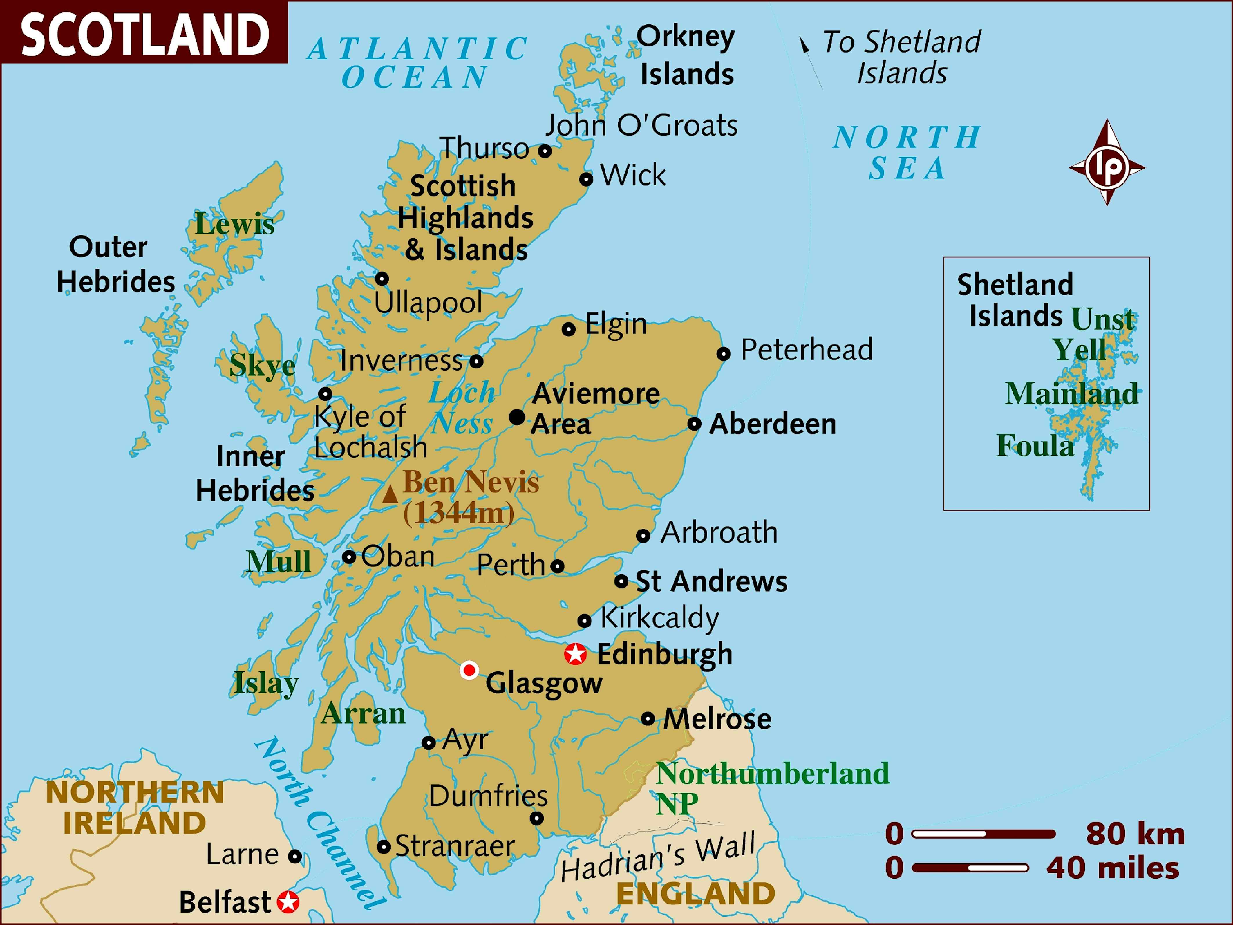 Drab Map Of Scotland And England Free Photos