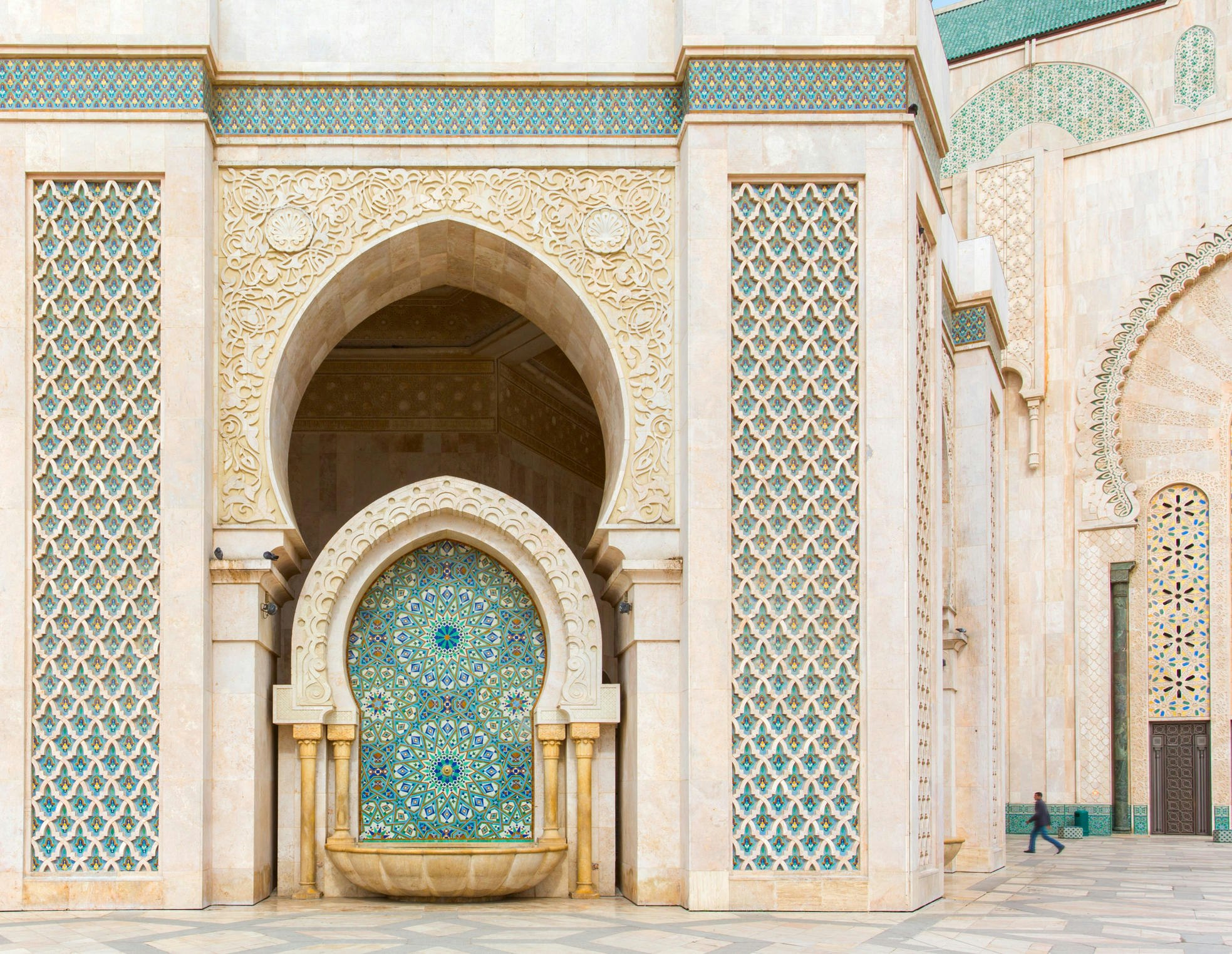 Travel News - Detail of Hassan II Mosque in Casablanca, Morocco