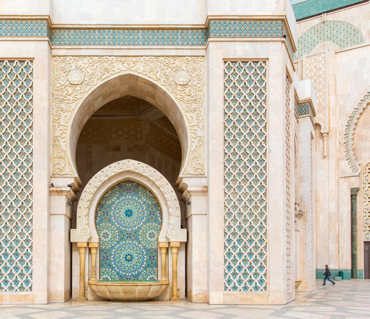 Travel News - Detail of Hassan II Mosque in Casablanca, Morocco