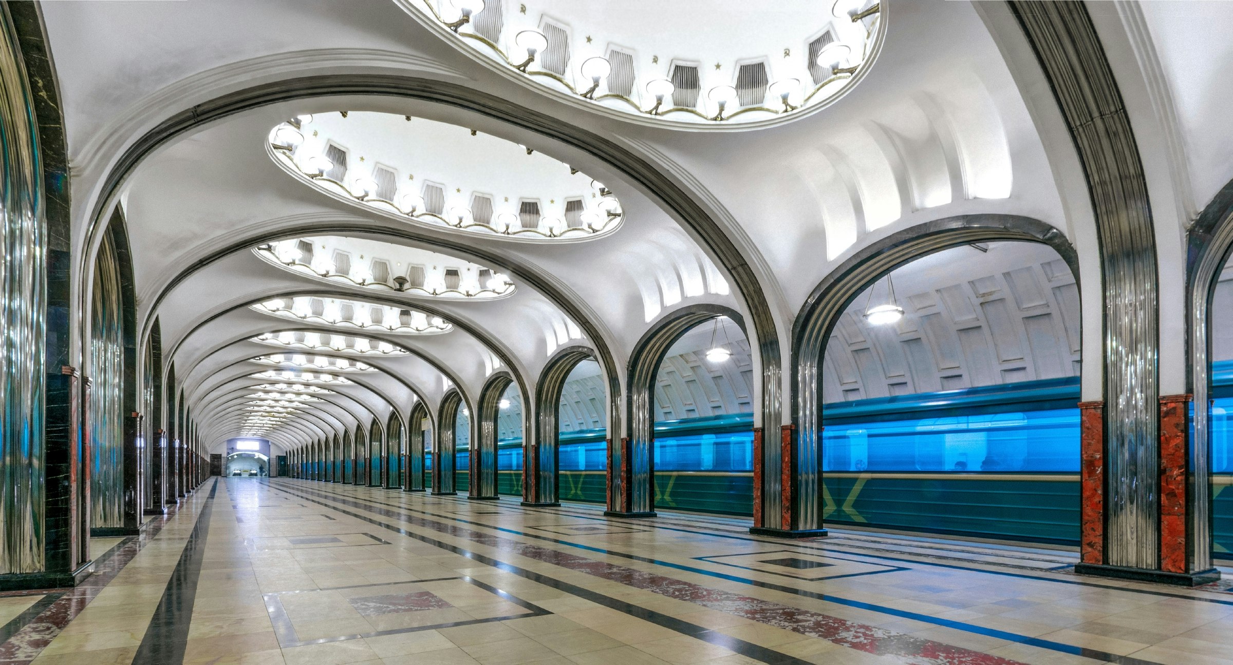 Travel News - 500px Photo ID: 104675197 - Considered to be one of the most beautiful in the system, it is a fine example of pre-World War II Stalinist Architecture and one of the most famous Metro stations in the world. The name as well as the design is a
