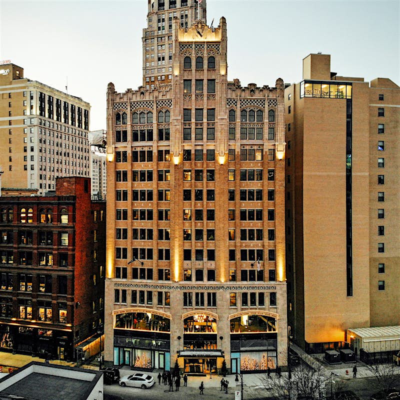 Travel News - MetropolitanBuilding2018-AP1F The exterior of The Metropolitan Building in Detroit.