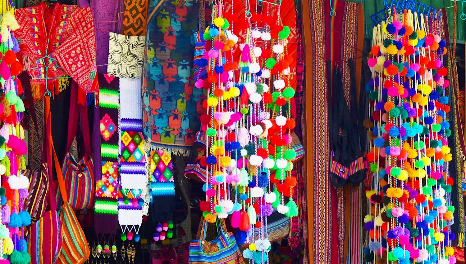 Travel News - Colourful Peruvian goods on a Market Stall Travel News - Colourful Peruvian goods on a Market Stall