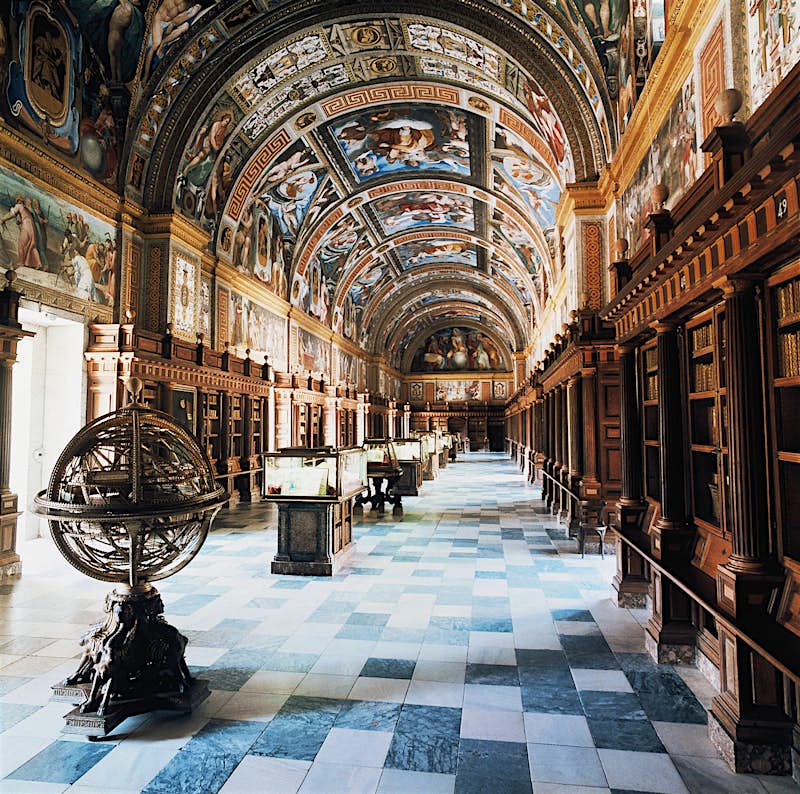 Travel News - escorial Royal Library of the Monastery of San Lorenzo de El Escorial.
