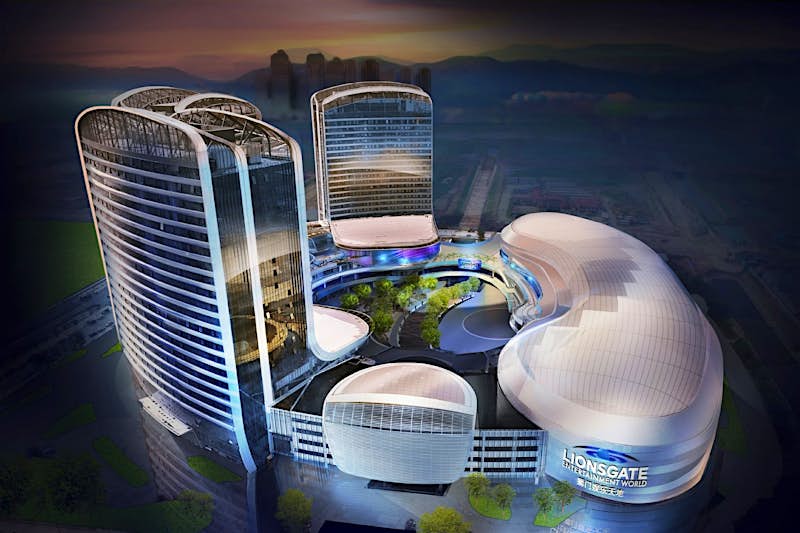 Travel News - Lionsgate 10 A rendering of Lionsgate Entertainment World in China.