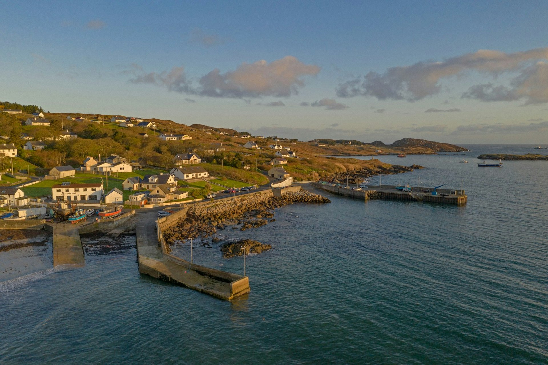 An aerial view of Arranmore Island.
