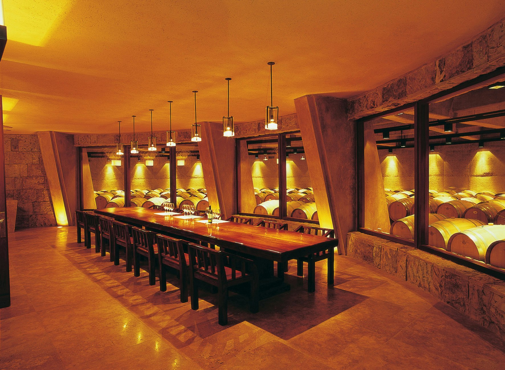 The interior of Catena Zapata winery in Argentina 