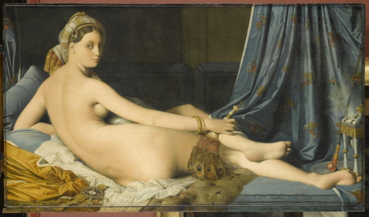 The painting Une Odalisque by Jean-Auguste Dominique Ingres at the Louvre