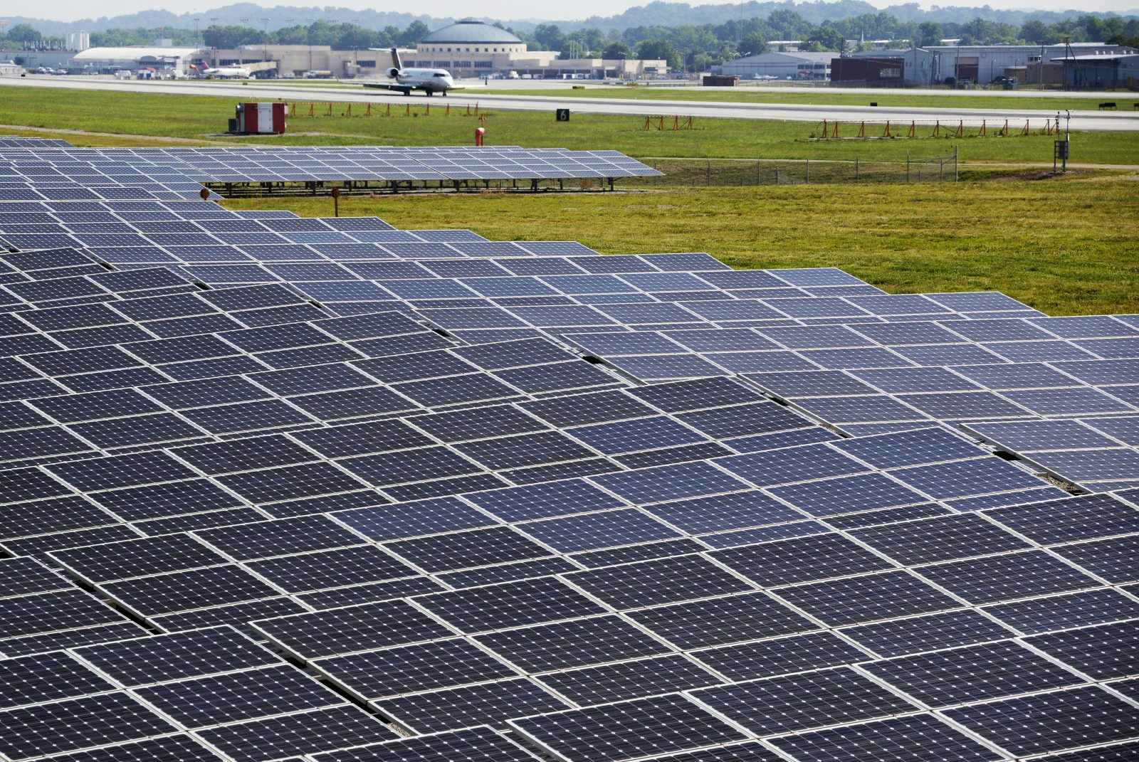 This is the first airport in the US to operate fully on renewable energy