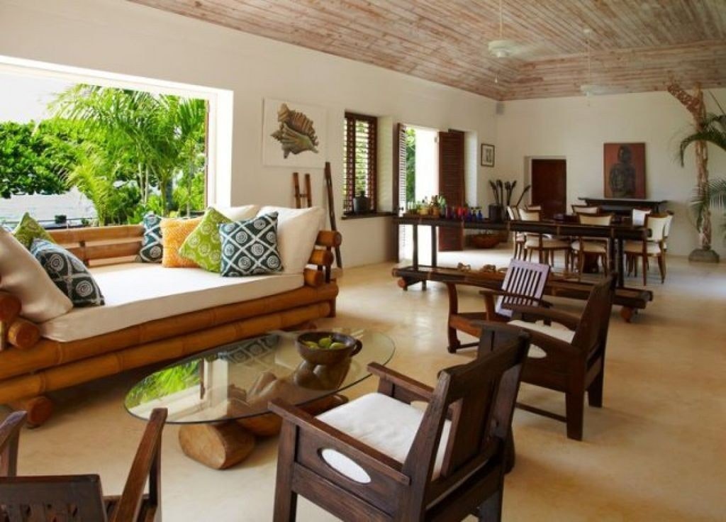 The living room of the Jamaican villa where writer Ian Fleming created James Bond