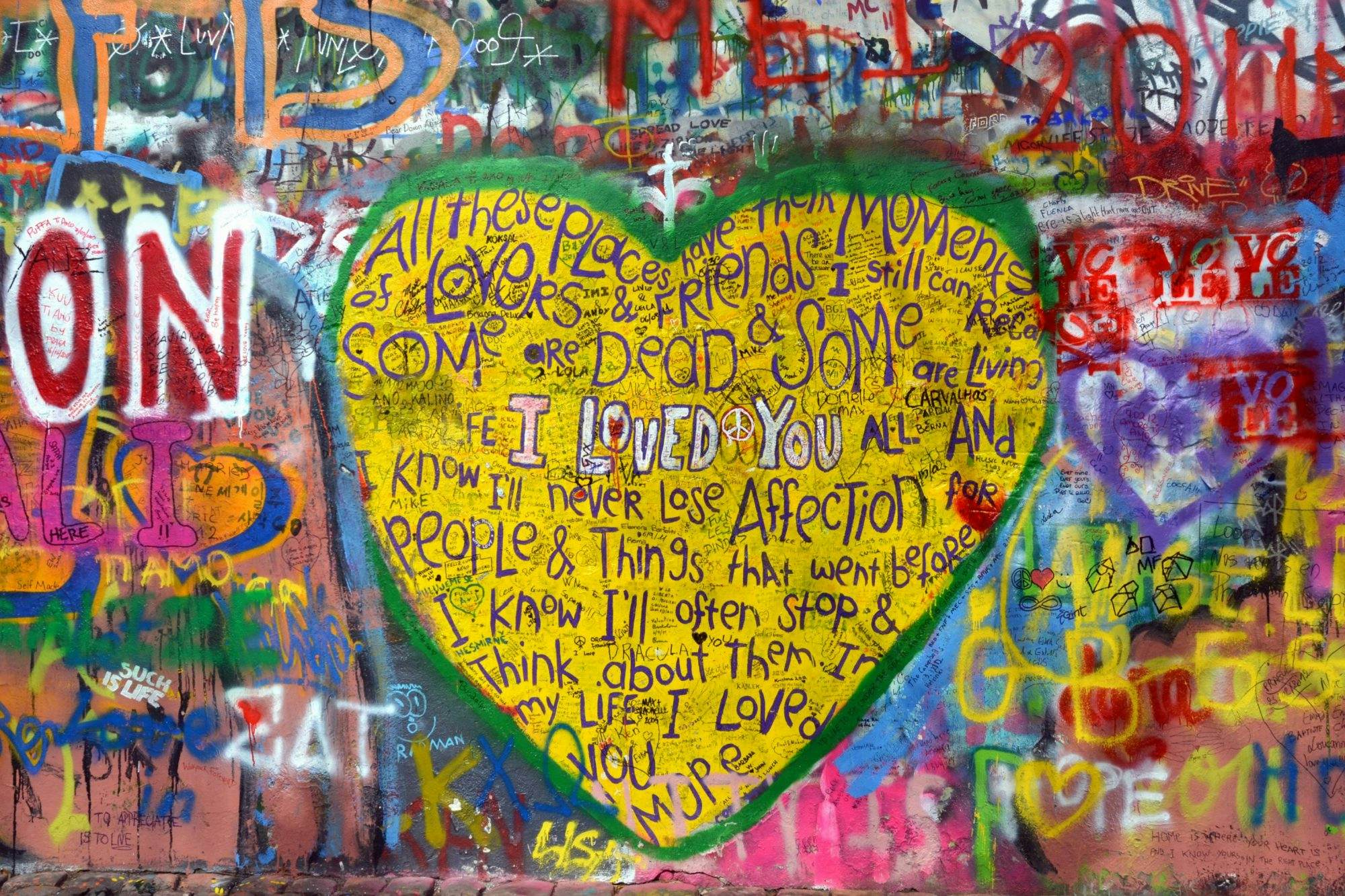 Graffiti Daubed By Visitors On The Famous John Lennon Wall In Prague Will Now Be Strictly Regulated Lonely Planet