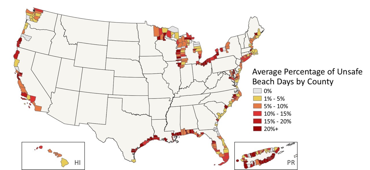unsafe beaches infographic