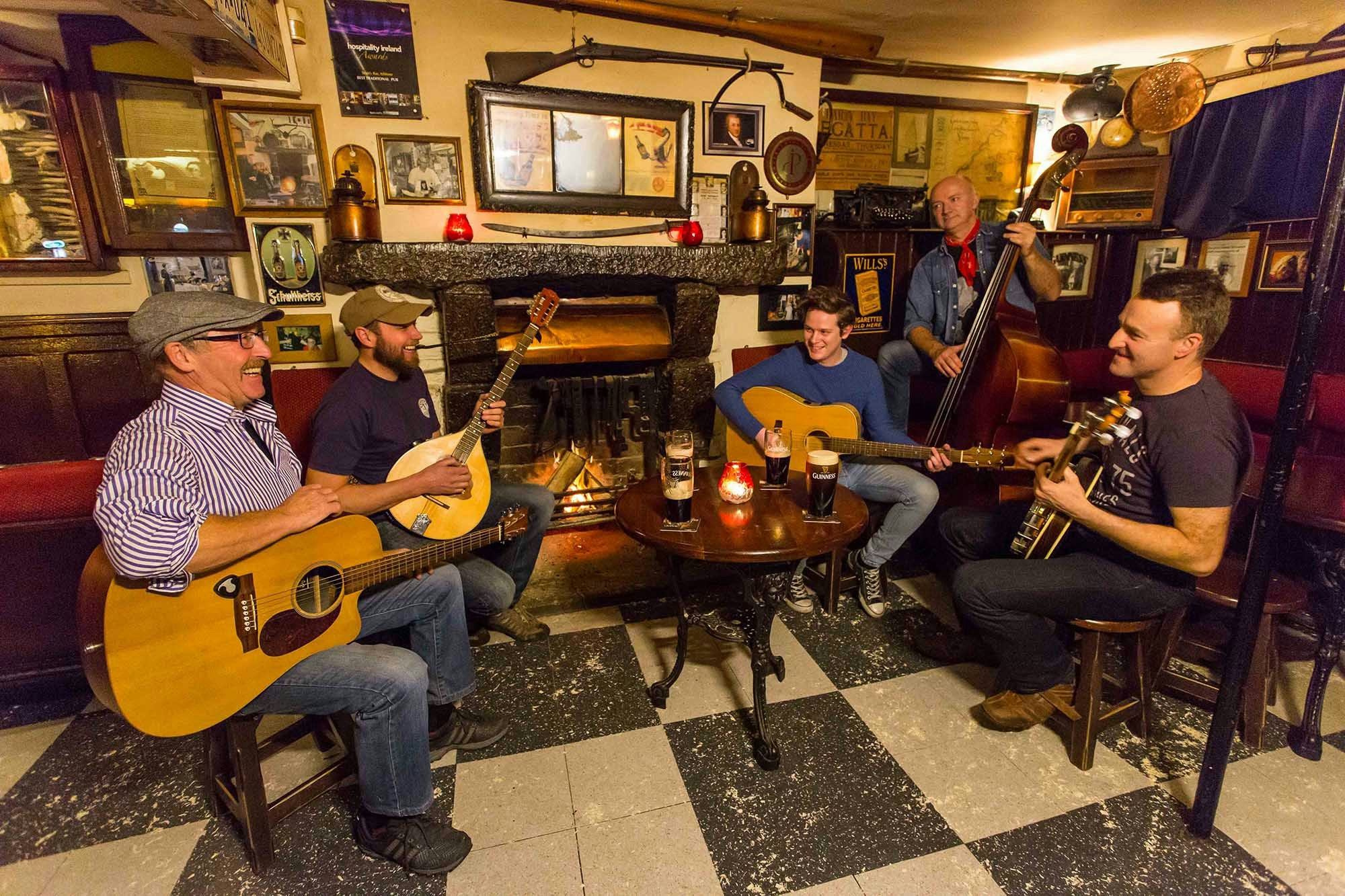 Musicians at Ireland's oldest bar.