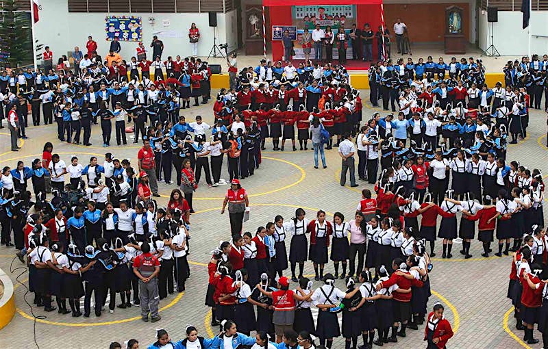 Travel News - CORRECTION-PERU-EARTHQUAKE-DRILL-SCHOOL Travellers should do their research before setting off for countries in earthquake zones